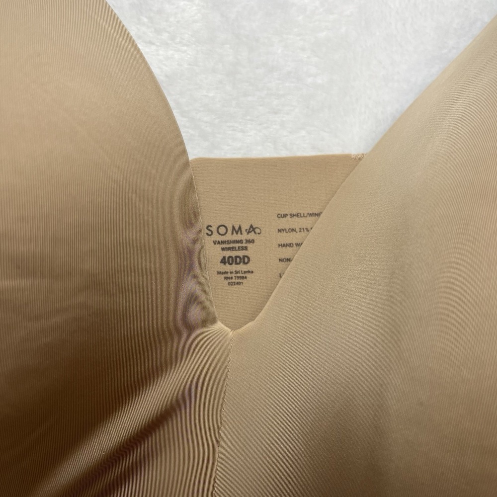Soma Vanishing 360 Bra Womens 40DD Warm Amber NEW - Picture 2 of 5